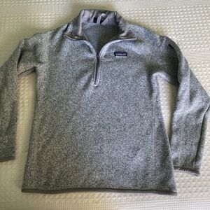 Patagonia Women's Gray 1/4 Zip Better Sweater Pullover M